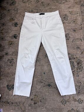Kut from the Kloth White Straight Leg High-Rise Jeans